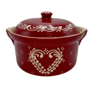 Marmite ronde cerise cœur frise