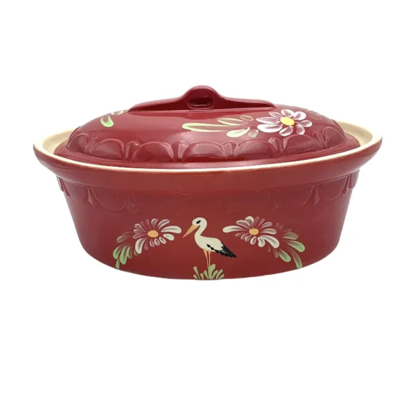 Terrine ovale cerise cigogne – Image 3