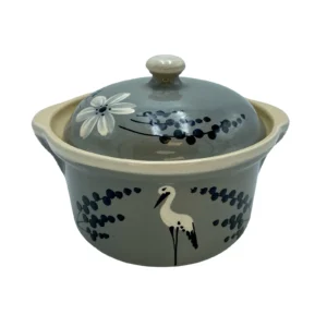 Marmite ronde gris cigogne épis