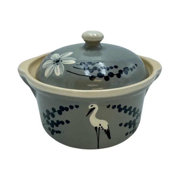 Marmite ronde gris cigogne épis