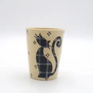 Gobelet sans anse chat noir