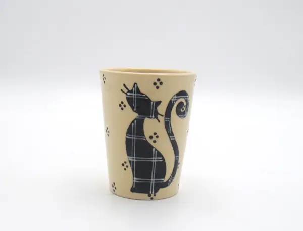 Gobelet sans anse chat noir