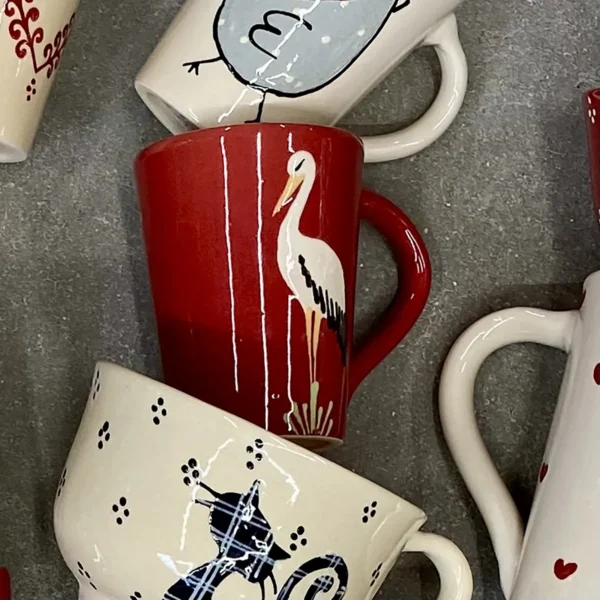 Mug cerise cigogne