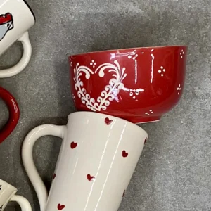 Tasse jumbo cerise cœur frise