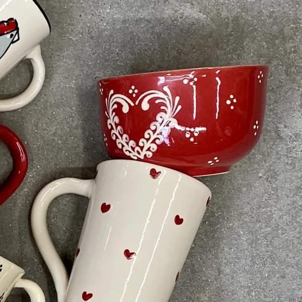 Tasse jumbo cerise cœur frise