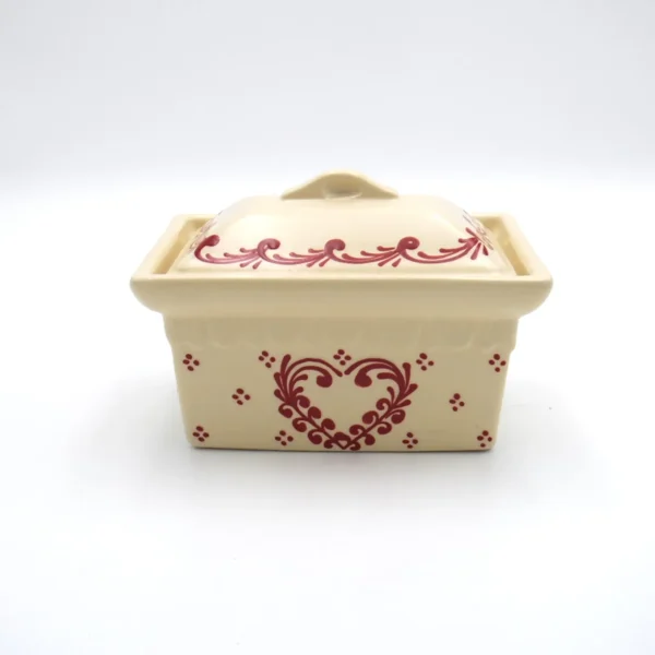 Terrine rectangulaire nature cœur frise