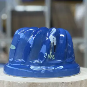 Kougelhopf bleu jean cigogne