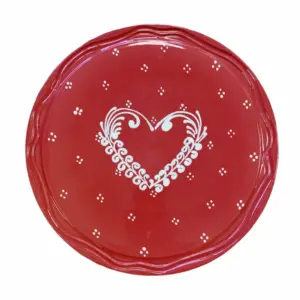 Plat à tarte cerise cœur frise