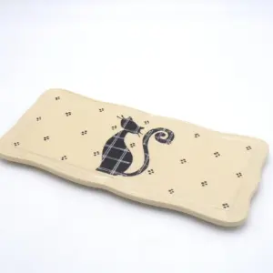 Plat à cake chat noir
