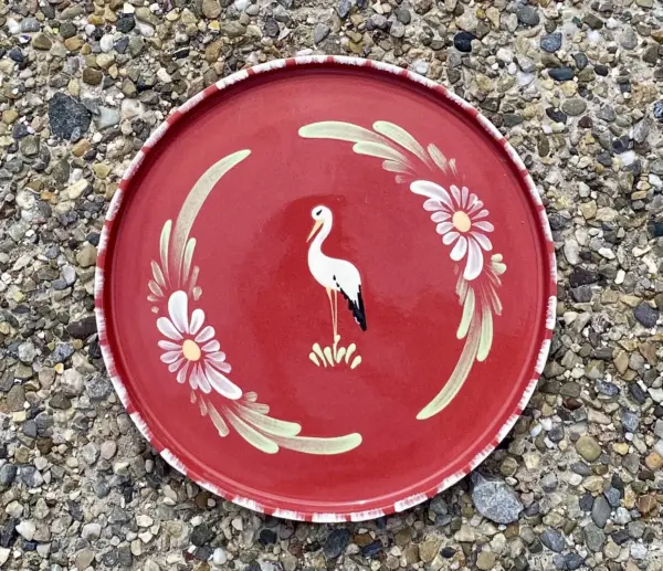 Plat gourmet cerise cigogne