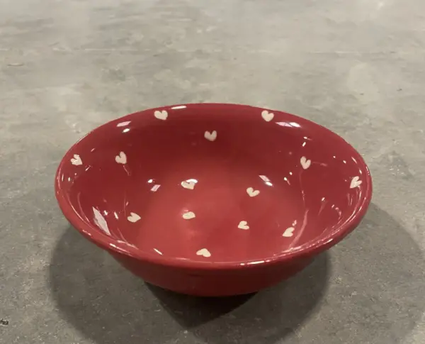 Saladier bas cerise hertzele