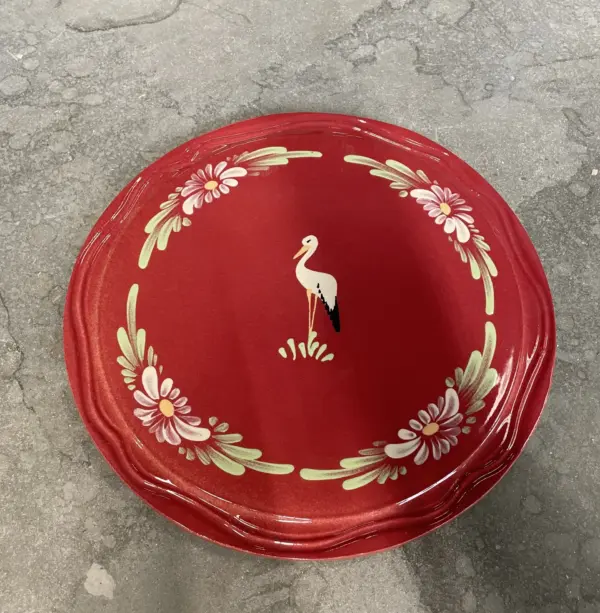 Plat à tarte cerise cigogne