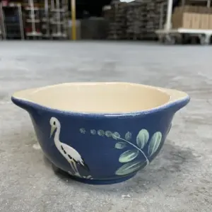 Bol à oreilles bleu jean cigogne