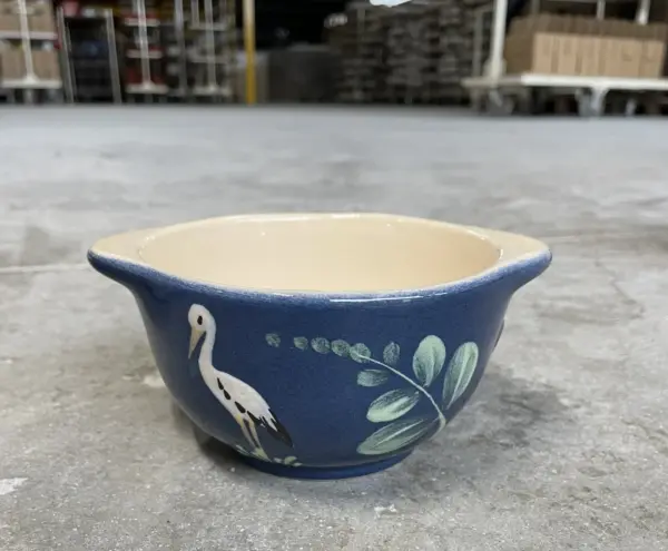 Bol à oreilles bleu jean cigogne