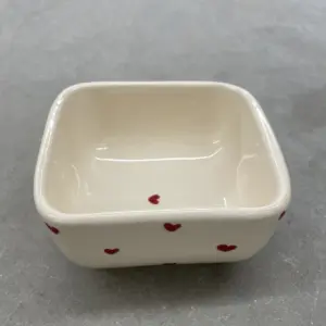 Saladier carré blanc hertzele