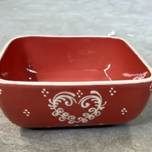 Saladier carré cerise cœur frise