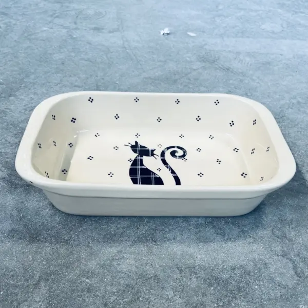 Plat rectangulaire chat noir – Image 4