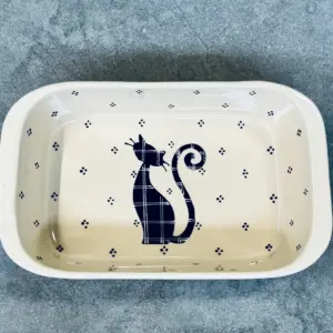 Plat rectangulaire chat noir